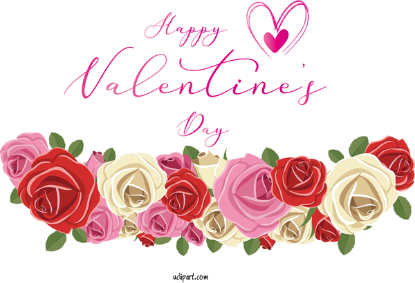 Free Holidays Drawing Rose Flower For Valentines Day Clipart Transparent Background