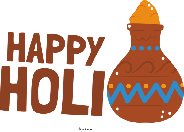 Free Holi Logo Text Meter For Happy Holi Clipart Transparent Background