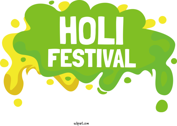 Free Holidays Cartoon Logo For Holi Clipart Transparent Background