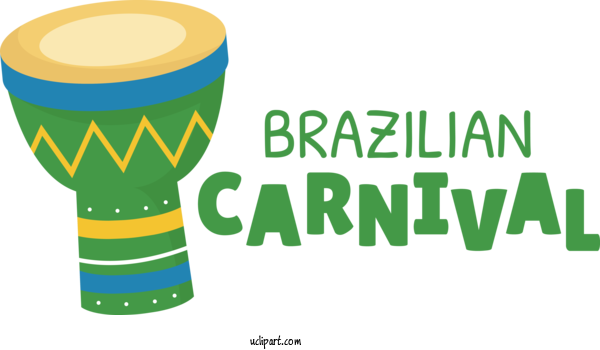 Free Holidays Hand Drum Logo Design For Brazilian Carnival Clipart Transparent Background