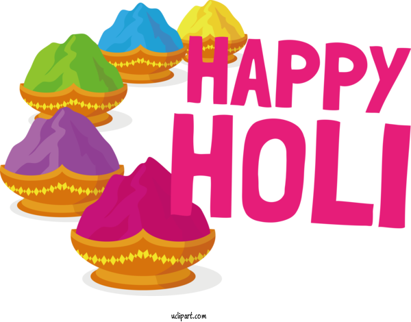 Free Holi Text Meter For Happy Holi Clipart Transparent Background