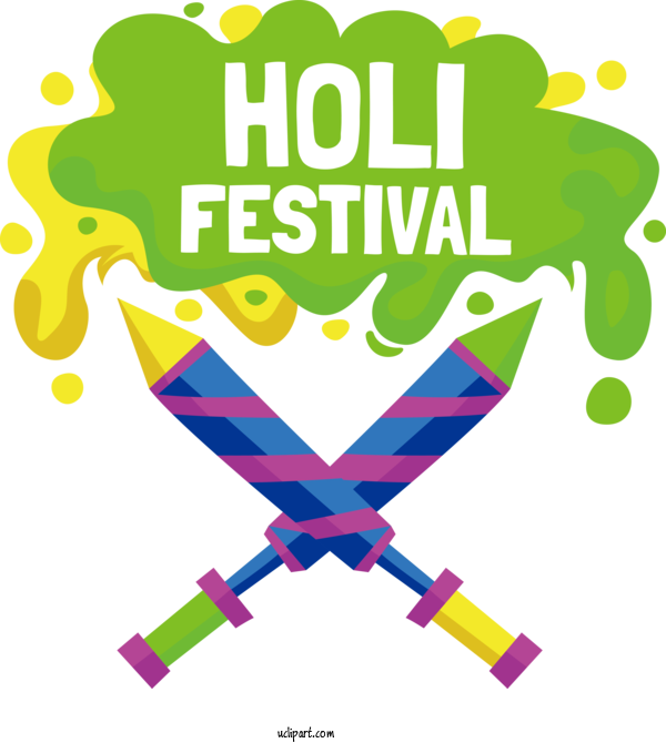 Free Holidays Painting Logo Sticker For Holi Clipart Transparent Background