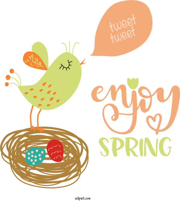 Free Nature Design Logo Text For Spring Clipart Transparent Background