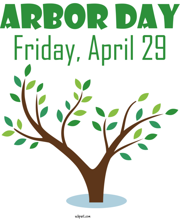 Free Holidays Design Logo Tree For Arbor Day Clipart Transparent Background