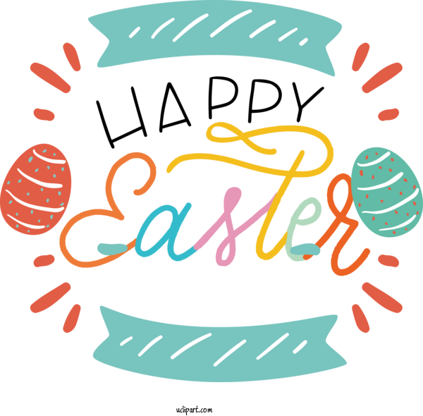 Free Holidays Design Line Text For Easter Clipart Transparent Background
