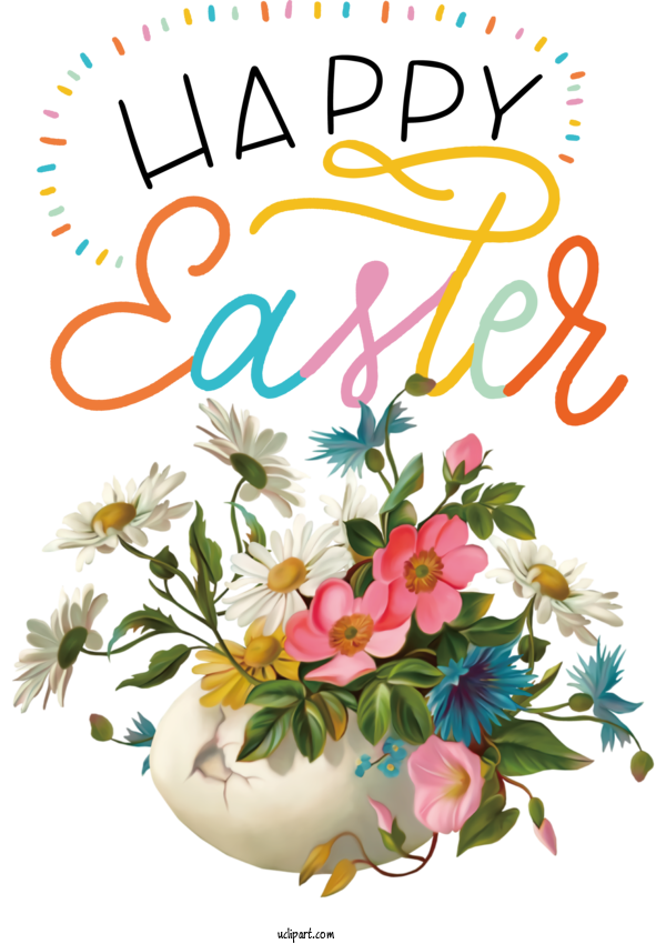 Free Holidays Design Floral Design Flower For Easter Clipart Transparent Background