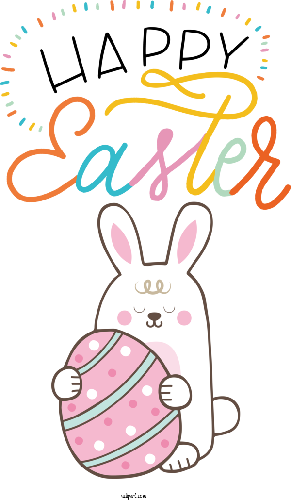 Free Holidays Hares Easter Bunny Design For Easter Clipart Transparent Background