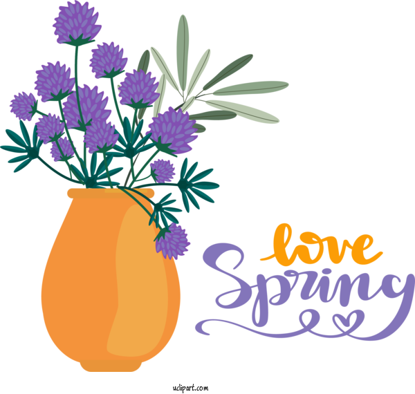 Free Nature Flower Vase Floral Design For Spring Clipart Transparent Background