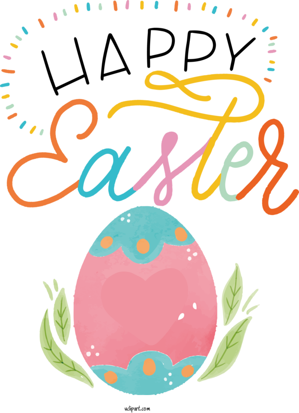 Free Holidays Leaf Line Text For Easter Clipart Transparent Background