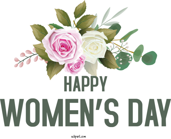Free Holidays Flower Drawing Design For International Women's Day Clipart Transparent Background