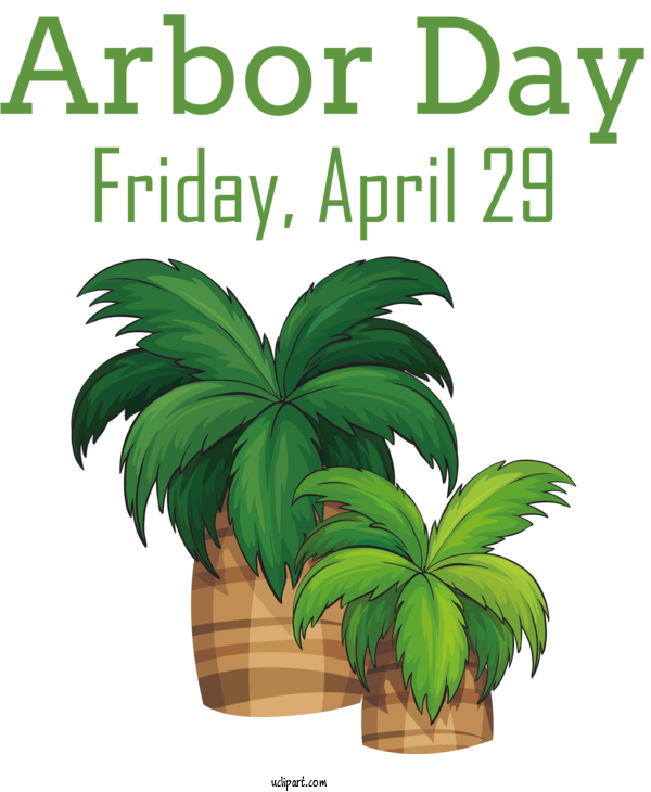 Free Holidays Coconut Palms Tree For Arbor Day Clipart Transparent Background
