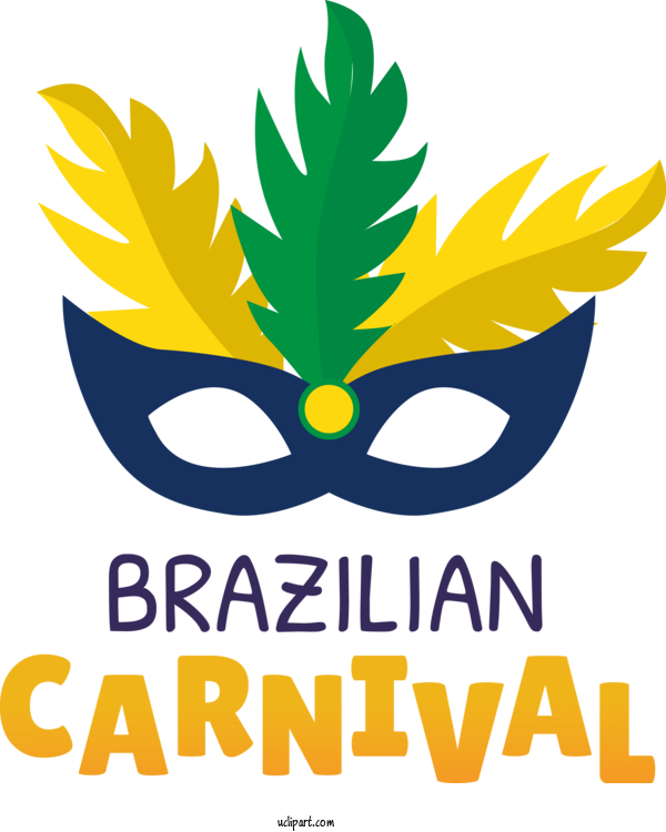 Free Holidays Leaf Logo Cartoon For Brazilian Carnival Clipart Transparent Background