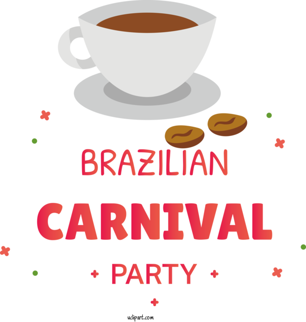 Free Holidays Coffee Coffee Cup Logo For Brazilian Carnival Clipart Transparent Background