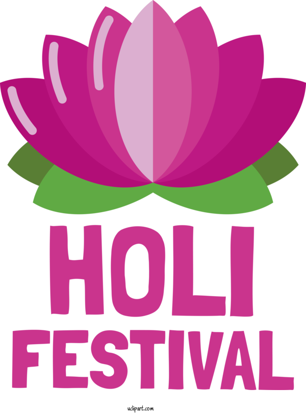 Free Holidays Logo Flower Meter For Holi Clipart Transparent Background