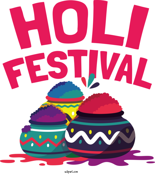 Free Holidays Design Cartoon Logo For Holi Clipart Transparent Background