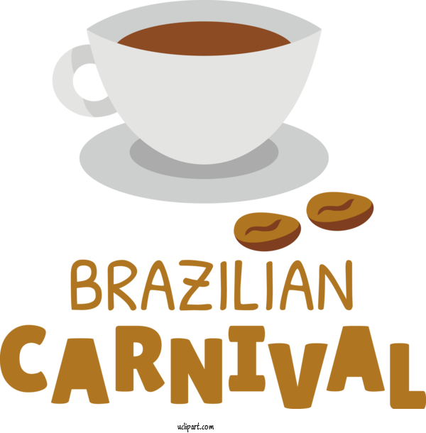 Free Holidays Coffee Coffee Cup Logo For Brazilian Carnival Clipart Transparent Background