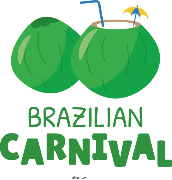 Free Holidays Leaf Logo Green For Brazilian Carnival Clipart Transparent Background