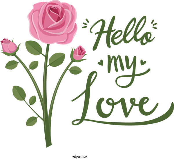 Free Holidays Floral Design Garden Roses Plant Stem For Valentines Day Clipart Transparent Background