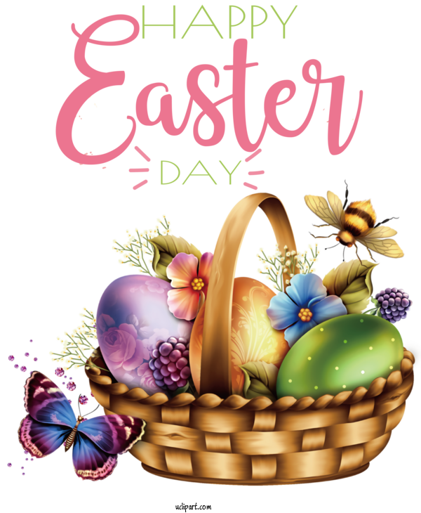 Free Holidays Easter Bunny Easter Basket GIF For Easter Clipart Transparent Background