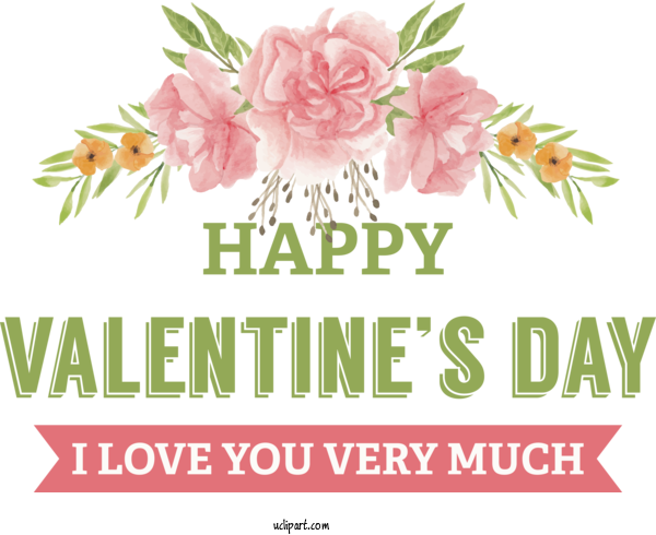 Free Holidays Floral Design Flower Cut Flowers For Valentines Day Clipart Transparent Background