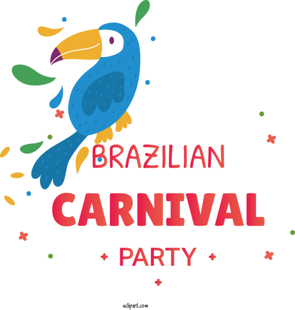Free Holidays Logo Birds Design For Brazilian Carnival Clipart Transparent Background