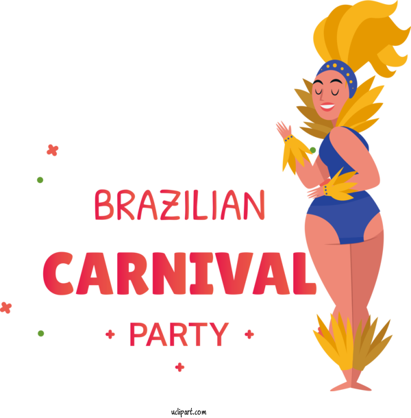 Free Holidays Logo Drawing Carnival For Brazilian Carnival Clipart Transparent Background