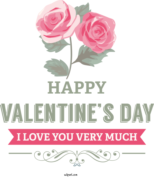 Free Holidays Valentine's Day Happy Valentine's Day Card Floral Design For Valentines Day Clipart Transparent Background
