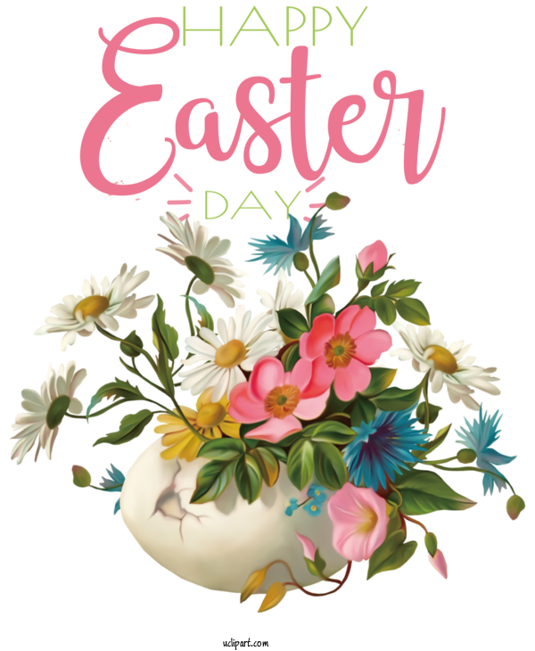 Free Holidays Design Floral Design Painting For Easter Clipart Transparent Background