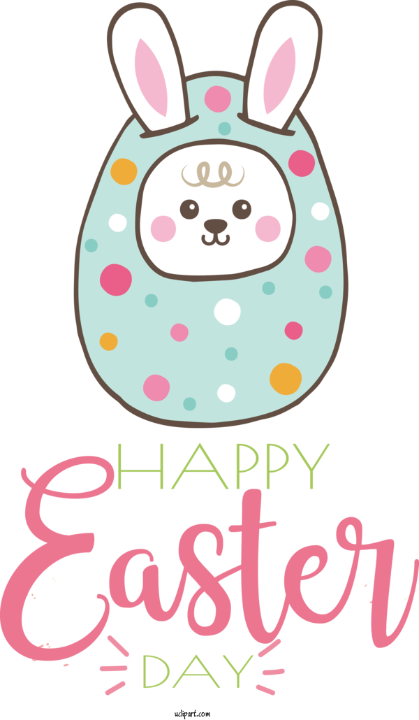 Free Holidays Easter Bunny Design Easter Egg For Easter Clipart Transparent Background