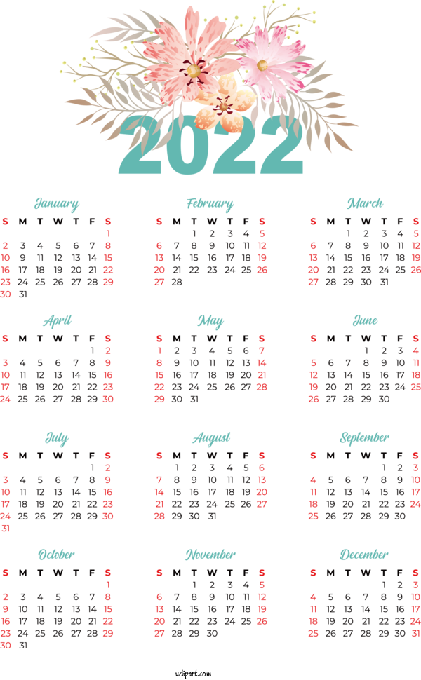 Free Life Calendar Design Julian Calendar For Yearly Calendar Clipart Transparent Background