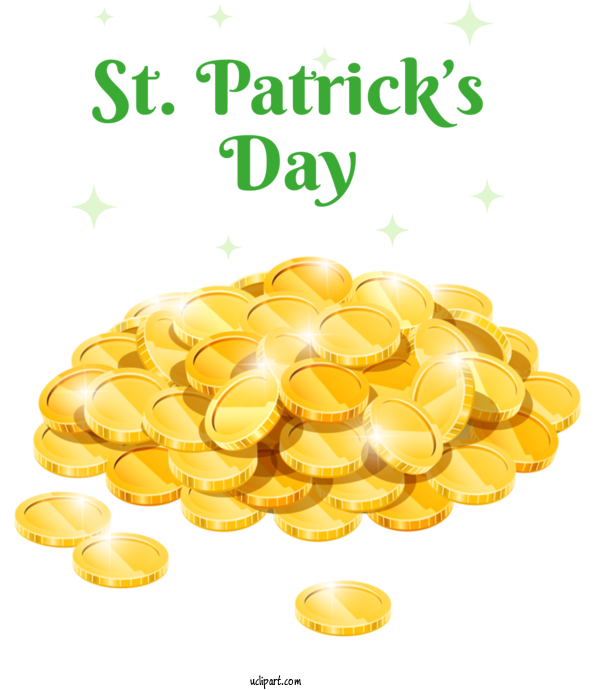 Free Holidays Gold Coin Gold Coin For Saint Patricks Day Clipart Transparent Background