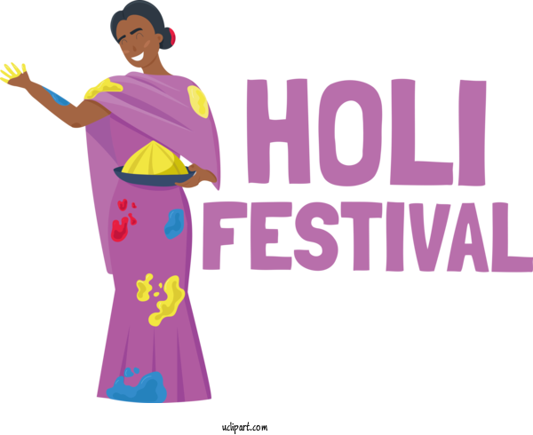 Free Holidays Dress Design Fashion Design For Holi Clipart Transparent Background