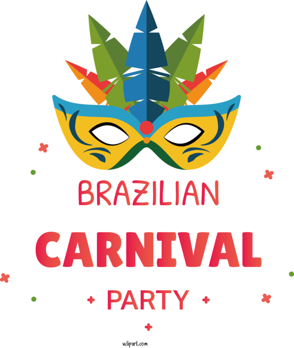 Free Holidays Drawing Carnival Design For Brazilian Carnival Clipart Transparent Background