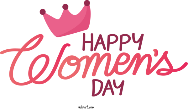 Free Holidays M 095 Logo Line For International Women's Day Clipart Transparent Background