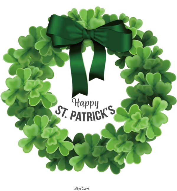 Free Holidays Wreath Garland Floral Design For Saint Patricks Day Clipart Transparent Background