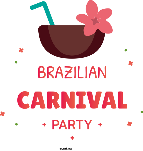 Free Holidays Flower Logo Text For Brazilian Carnival Clipart Transparent Background