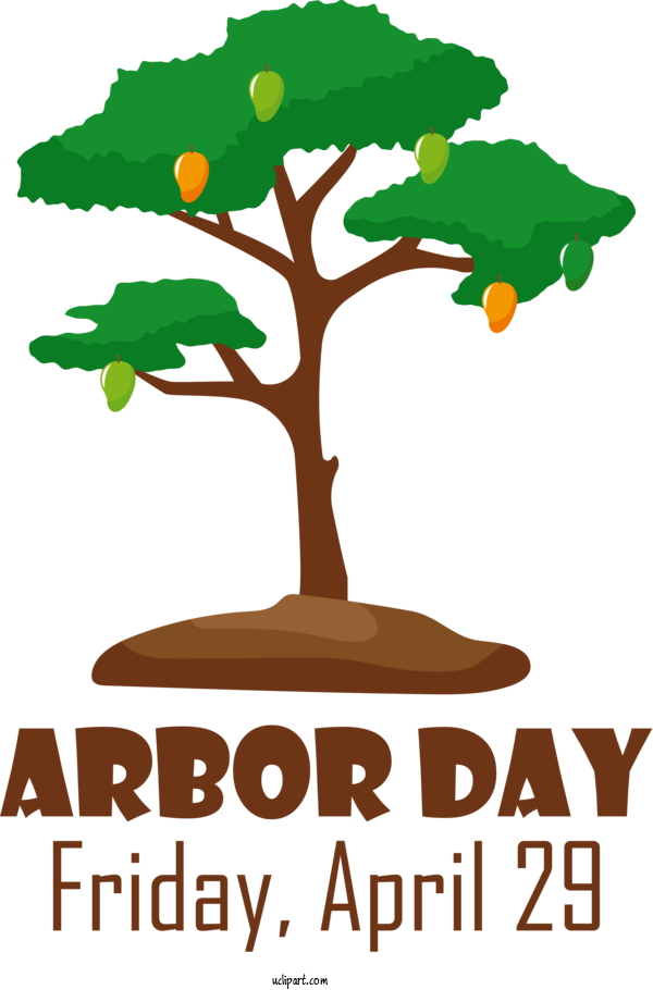 Free Holidays Tree Drawing Design For Arbor Day Clipart Transparent Background