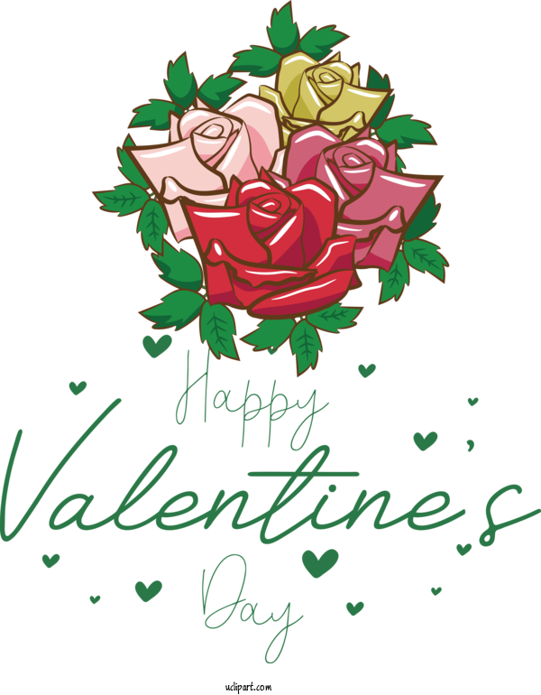Free Holidays Still Life: Pink Roses Rose Garden Roses For Valentines Day Clipart Transparent Background