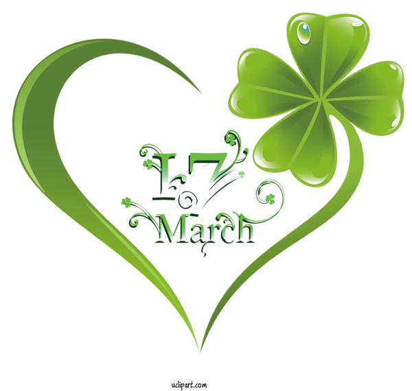 Free Holidays St. Patrick's Day Four Leaf Clover Clover For Saint Patricks Day Clipart Transparent Background