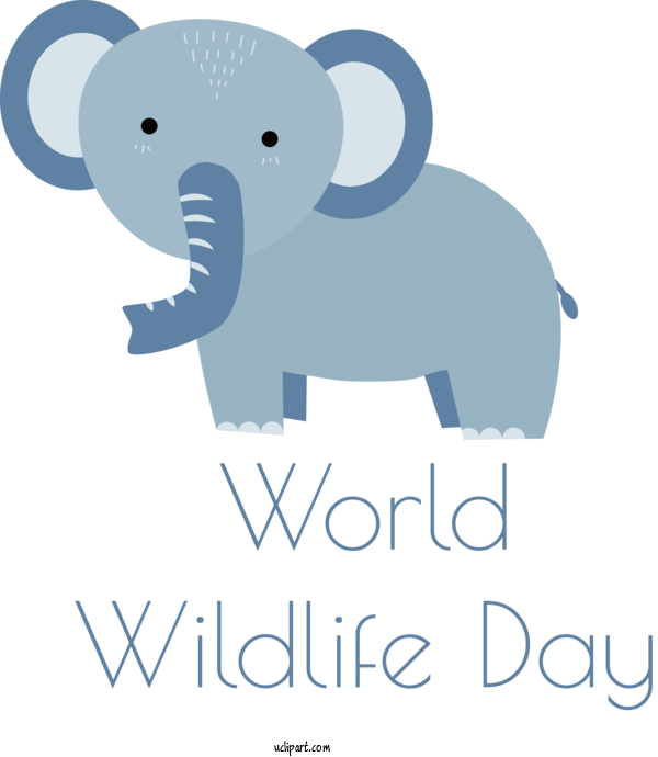 Free Holidays Lion Northern Giraffe African Bush Elephant For World Wildlife Day Clipart Transparent Background