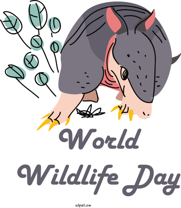 Free Holidays Dog Armadillos Armadillos For World Wildlife Day Clipart Transparent Background