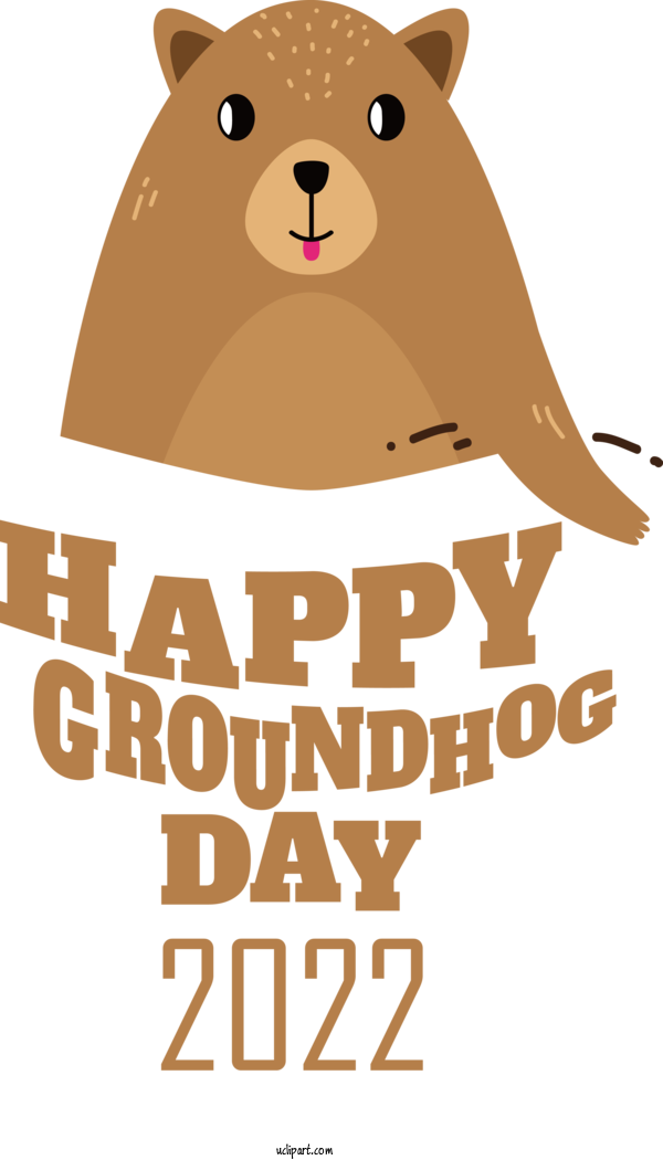 Free Holidays Dog Cartoon Logo For Groundhog Day Clipart Transparent Background