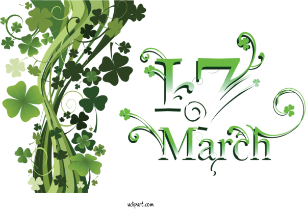 Free Holidays St. Patrick's Day Shamrock Clover For Saint Patricks Day Clipart Transparent Background