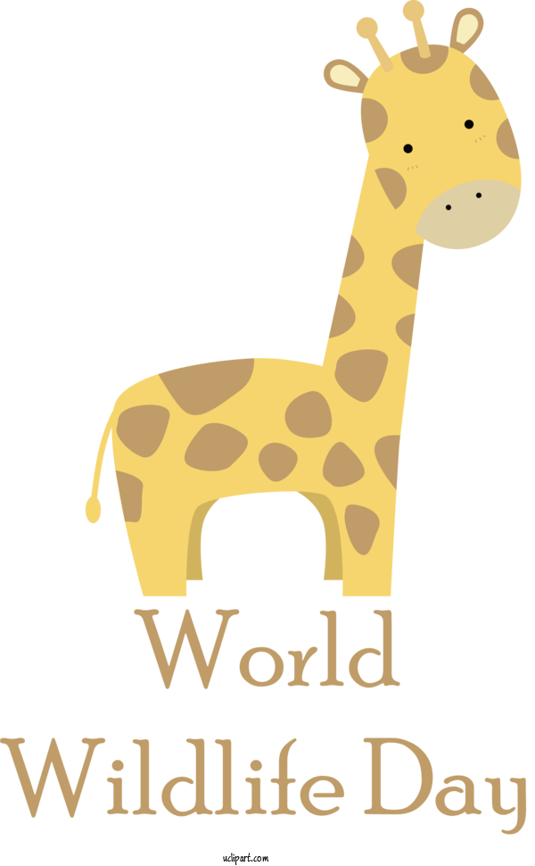 Free Holidays Giraffe Design Pattern For World Wildlife Day Clipart Transparent Background