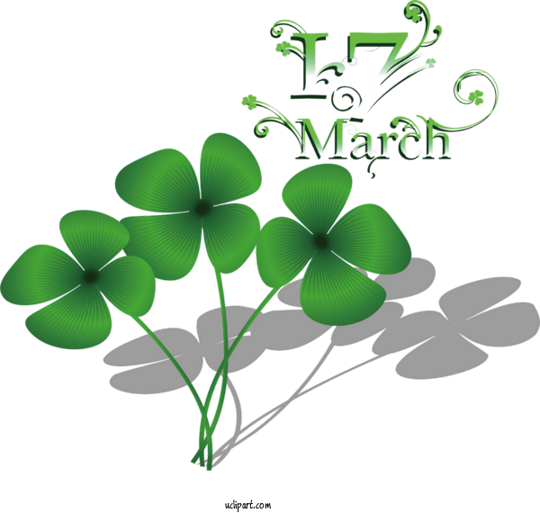 Free Holidays Four Leaf Clover Clover Drawing For Saint Patricks Day Clipart Transparent Background