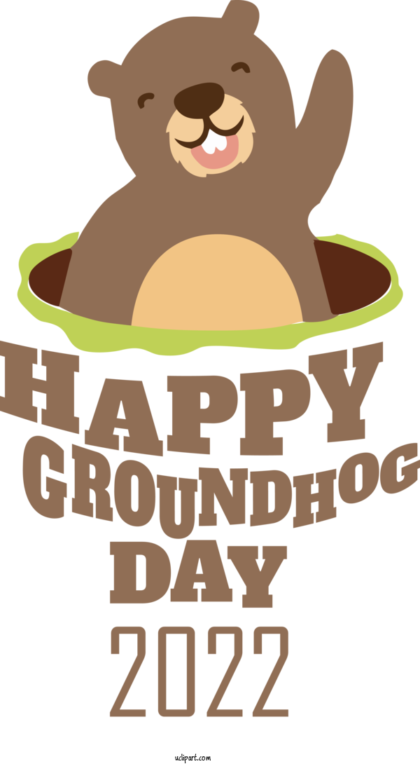 Free Holidays Human Design Cartoon For Groundhog Day Clipart Transparent Background