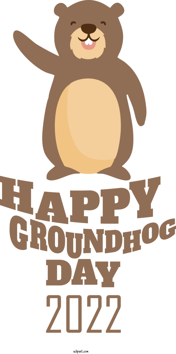 Free Holidays Dog Logo Cartoon For Groundhog Day Clipart Transparent Background