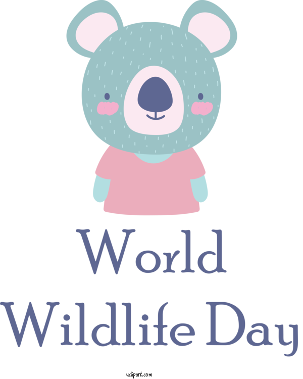 Free Holidays Design Teddy Bear Logo For World Wildlife Day Clipart Transparent Background
