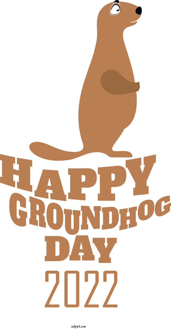 Free Holidays Dog Logo Cartoon For Groundhog Day Clipart Transparent Background