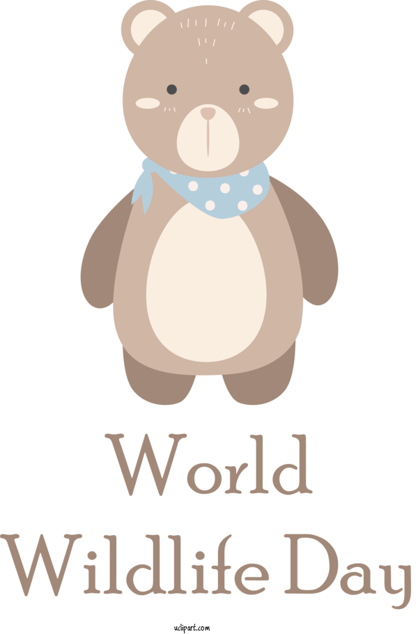 Free Holidays Teddy Bear Bears Cartoon For World Wildlife Day Clipart Transparent Background